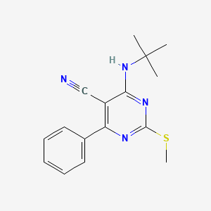 4-(Tert-butylamino)-2-(methylthio)-6-phenylpyrimidine-5-carbonitrile