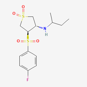 molecular formula C14H20FNO4S2 B7834246 sec-butyl{(3S,4R)-4-[(4-fluorophenyl)sulfonyl]-1,1-dioxidotetrahydro-3-thienyl}amine 
