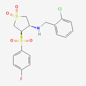 (2-chlorobenzyl){(3S,4R)-4-[(4-fluorophenyl)sulfonyl]-1,1-dioxidotetrahydro-3-thienyl}amine