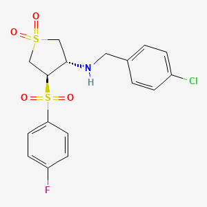 (3S,4R)-N-(4-chlorobenzyl)-4-[(4-fluorophenyl)sulfonyl]tetrahydrothiophen-3-amine 1,1-dioxide