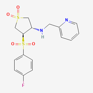 {(3S,4R)-4-[(4-fluorophenyl)sulfonyl]-1,1-dioxidotetrahydro-3-thienyl}(pyridin-2-ylmethyl)amine