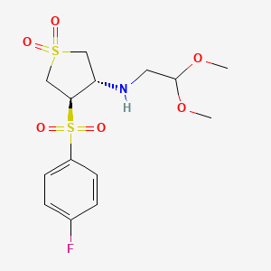(2,2-dimethoxyethyl){(3S,4R)-4-[(4-fluorophenyl)sulfonyl]-1,1-dioxidotetrahydro-3-thienyl}amine