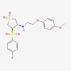 {(3S,4R)-4-[(4-fluorophenyl)sulfonyl]-1,1-dioxidotetrahydro-3-thienyl}[2-(4-methoxyphenoxy)ethyl]amine