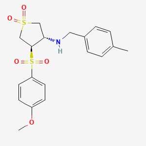 molecular formula C19H23NO5S2 B7834449 {(3S,4R)-4-[(4-methoxyphenyl)sulfonyl]-1,1-dioxidotetrahydro-3-thienyl}(4-methylbenzyl)amine 