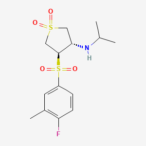 molecular formula C14H20FNO4S2 B7834466 {(3S,4R)-4-[(4-fluoro-3-methylphenyl)sulfonyl]-1,1-dioxidotetrahydro-3-thienyl}isopropylamine 
