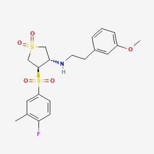{(3S,4R)-4-[(4-fluoro-3-methylphenyl)sulfonyl]-1,1-dioxidotetrahydro-3-thienyl}[2-(3-methoxyphenyl)ethyl]amine