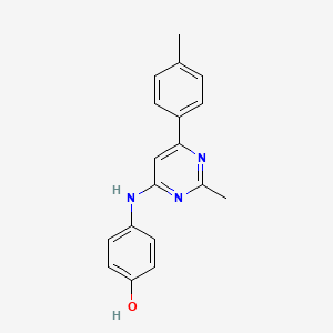 molecular formula C18H17N3O B7834512 4-{[2-Methyl-6-(4-methylphenyl)pyrimidin-4-yl]amino}phenol 