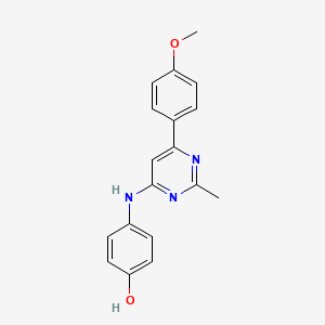 4-{[6-(4-Methoxyphenyl)-2-methylpyrimidin-4-yl]amino}phenol