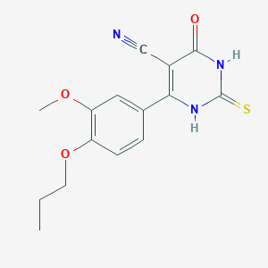 2-Mercapto-4-(3-methoxy-4-propoxyphenyl)-6-oxo-1,6-dihydropyrimidine-5-carbonitrile