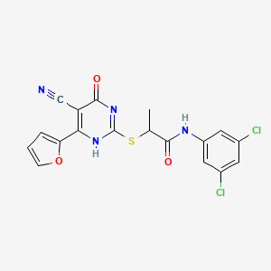 molecular formula C18H12Cl2N4O3S B7835132 CID 46270504 