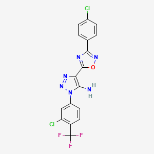 4-[3-(4-chlorophenyl)-1,2,4-oxadiazol-5-yl]-1-[3-chloro-4-(trifluoromethyl)phenyl]-1H-1,2,3-triazol-5-amine