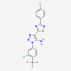 1-[3-CHLORO-4-(TRIFLUOROMETHYL)PHENYL]-4-[3-(4-CHLOROPHENYL)-1,2,4-OXADIAZOL-5-YL]-1H-1,2,3-TRIAZOL-5-AMINE