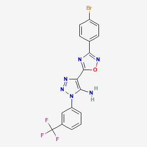 4-[3-(4-bromophenyl)-1,2,4-oxadiazol-5-yl]-1-[3-(trifluoromethyl)phenyl]-1H-1,2,3-triazol-5-amine