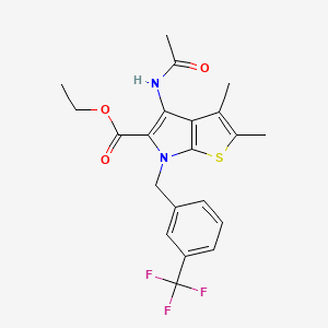 Ethyl 4-Acetamido-2,3-dimethyl-6-[3-(trifluoromethyl)benzyl]-6H-thieno[2,3-b]pyrrole-5-carboxylate
