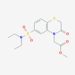 methyl {6-[(diethylamino)sulfonyl]-3-oxo-2,3-dihydro-4H-1,4-benzothiazin-4-yl}acetate