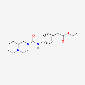 molecular formula C19H27N3O3 B7835246 ethyl 2-{4-[(octahydro-2H-pyrido[1,2-a]pyrazin-2-ylcarbonyl)amino]phenyl}acetate 