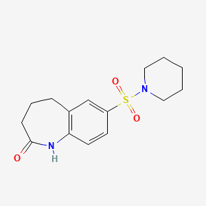 molecular formula C15H20N2O3S B7835253 7-(piperidin-1-ylsulfonyl)-1,3,4,5-tetrahydro-2H-1-benzazepin-2-one 