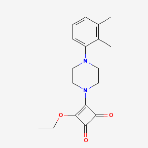 molecular formula C18H22N2O3 B7835306 3-[4-(2,3-Dimethylphenyl)piperazin-1-yl]-4-ethoxycyclobut-3-ene-1,2-dione 