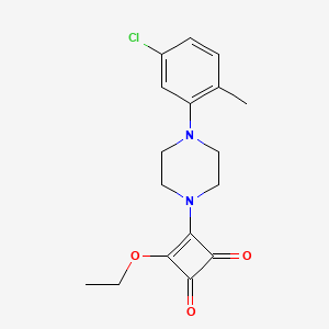 molecular formula C17H19ClN2O3 B7835311 3-[4-(5-Chloro-2-methylphenyl)piperazin-1-yl]-4-ethoxycyclobut-3-ene-1,2-dione 
