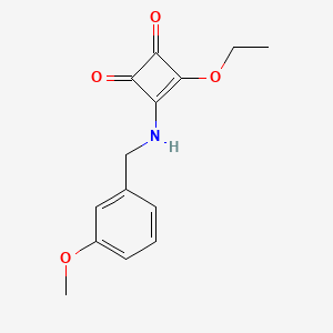 molecular formula C14H15NO4 B7835331 3-Ethoxy-4-[(3-methoxybenzyl)amino]cyclobut-3-ene-1,2-dione 