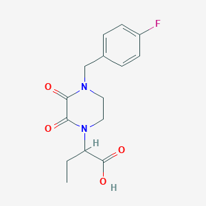 2-[4-(4-Fluorobenzyl)-2,3-dioxopiperazin-1-yl]butanoic acid
