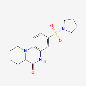 3-(pyrrolidin-1-ylsulfonyl)-7,8,9,10-tetrahydro-5H-pyrido[1,2-a]quinoxalin-6(6aH)-one