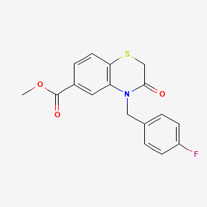 methyl 4-(4-fluorobenzyl)-3-oxo-3,4-dihydro-2H-1,4-benzothiazine-6-carboxylate