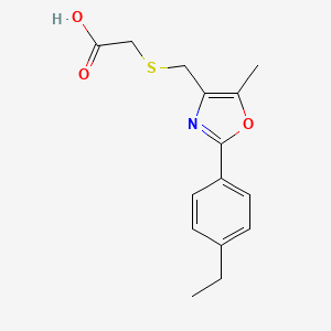 ({[2-(4-Ethylphenyl)-5-methyl-1,3-oxazol-4-yl]methyl}thio)acetic acid