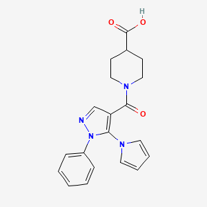 1-{[1-phenyl-5-(1H-pyrrol-1-yl)-1H-pyrazol-4-yl]carbonyl}piperidine-4-carboxylic acid