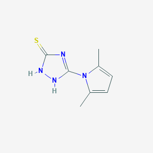 molecular formula C8H10N4S B7835489 5-(2,5-Dimethyl-1-pyrrolyl)-1,2-dihydro-1,2,4-triazole-3-thione 