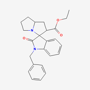 molecular formula C24H26N2O3 B7835498 Ethyl 1-benzyl-2-oxo-1,1',2,2',5',6',7',7a'-octahydrospiro[indole-3,3'-pyrrolizine]-2'-carboxylate 