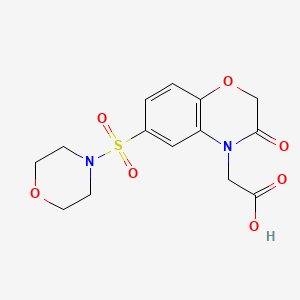 molecular formula C14H16N2O7S B7835529 [6-(morpholin-4-ylsulfonyl)-3-oxo-2,3-dihydro-4H-1,4-benzoxazin-4-yl]acetic acid 