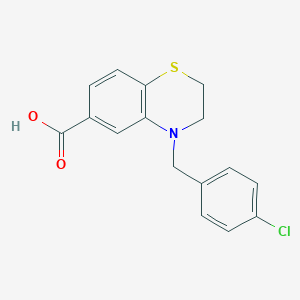 4-(4-chlorobenzyl)-3,4-dihydro-2H-1,4-benzothiazine-6-carboxylic acid