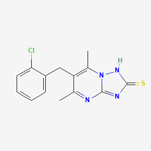 6-(2-Chlorobenzyl)-5,7-dimethyl[1,2,4]triazolo[1,5-a]pyrimidine-2-thiol