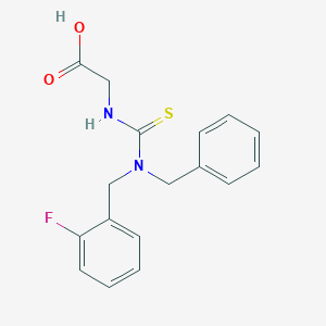 molecular formula C17H17FN2O2S B7835551 N-{[benzyl(2-fluorobenzyl)amino]carbonothioyl}glycine CAS No. 656816-08-9