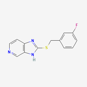 molecular formula C13H10FN3S B7835565 2-[(3-fluorobenzyl)thio]-3H-imidazo[4,5-c]pyridine 