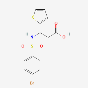 3-{[(4-Bromophenyl)sulfonyl]amino}-3-thien-2-ylpropanoic acid