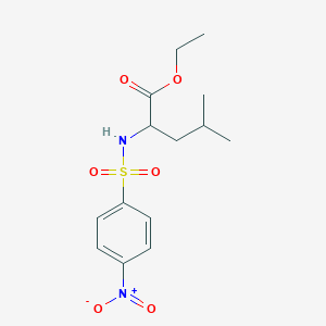 molecular formula C14H20N2O6S B7835601 ethyl N-[(4-nitrophenyl)sulfonyl]leucinate 