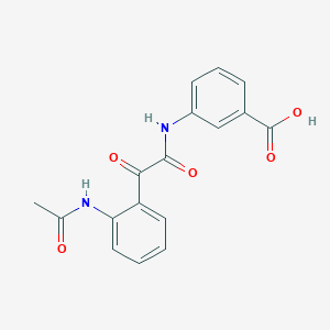 3-{[[2-(Acetylamino)phenyl](oxo)acetyl]amino}benzoic acid