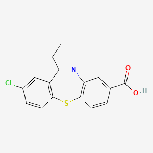 molecular formula C16H12ClNO2S B7835628 2-Chloro-11-ethyldibenzo[b,f][1,4]thiazepine-8-carboxylic acid 