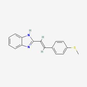 molecular formula C16H14N2S B7835633 2-{(E)-2-[4-(methylthio)phenyl]vinyl}-1H-benzimidazole 