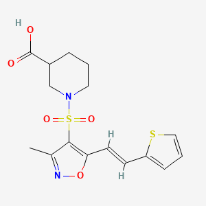 1-({3-methyl-5-[(E)-2-thien-2-ylvinyl]isoxazol-4-yl}sulfonyl)piperidine-3-carboxylic acid