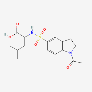 molecular formula C16H22N2O5S B7835734 N-[(1-acetyl-2,3-dihydro-1H-indol-5-yl)sulfonyl]leucine 