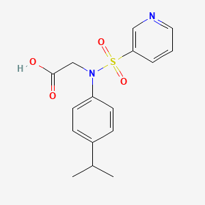 molecular formula C16H18N2O4S B7835748 N-(4-isopropylphenyl)-N-(pyridin-3-ylsulfonyl)glycine 