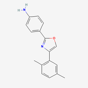 molecular formula C17H16N2O B7835765 4-[4-(2,5-Dimethylphenyl)-1,3-oxazol-2-yl]aniline 
