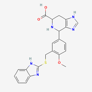 4-[3-(1H-benzimidazol-2-ylsulfanylmethyl)-4-methoxyphenyl]-4,5,6,7-tetrahydro-1H-imidazo[4,5-c]pyridine-6-carboxylic acid