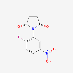 molecular formula C10H7FN2O4 B7835831 1-(2-Fluoro-5-nitrophenyl)pyrrolidine-2,5-dione 