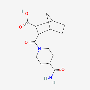 molecular formula C15H22N2O4 B7835842 3-{[4-(Aminocarbonyl)piperidin-1-yl]carbonyl}bicyclo[2.2.1]heptane-2-carboxylic acid 
