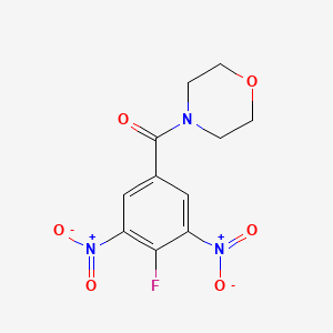 molecular formula C11H10FN3O6 B7835854 4-(4-Fluoro-3,5-dinitrobenzoyl)morpholine 