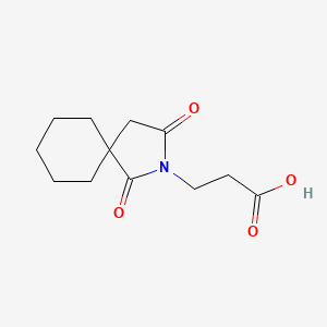 molecular formula C12H17NO4 B7835893 3-(1,3-Dioxo-2-azaspiro[4.5]dec-2-yl)propanoic acid 